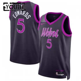 NBA Minnesota Timberwolves Trikot Anthony Edwards Nike 2025-26 City Edition Schwarz Swingman - Kinder